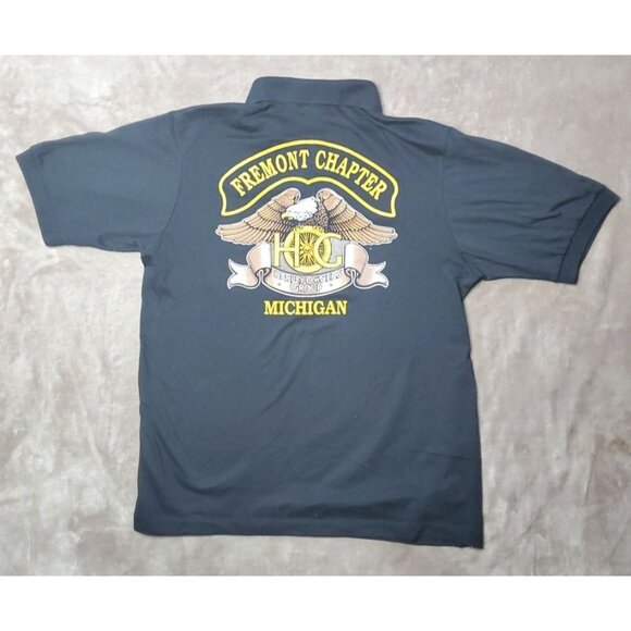 Fremont Chapter Harley Owners Group Michigan Polo Shirt XL Fruit Of The Loom Hea - Picture 5 of 11
